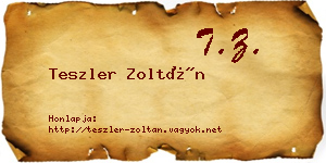 Teszler Zoltán névjegykártya